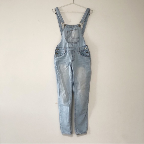 ASOS Denim - ASOS light wash denim overalls slim cut
